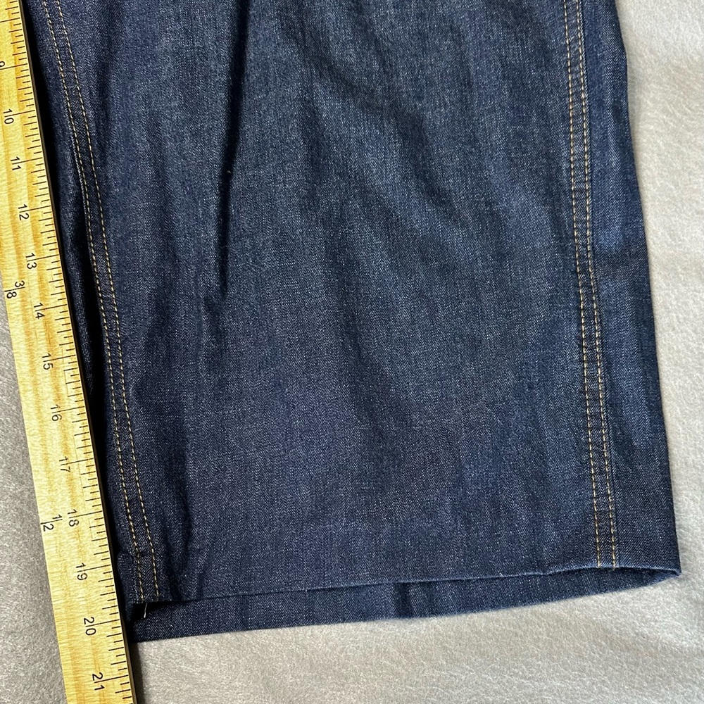 FP We the Free Dark Blue Denim Margarita Jumpsuit sz M - Picture 6 of 7